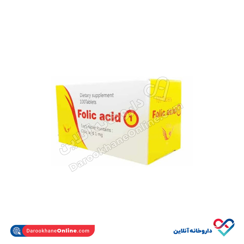 تصویر قرص فولیک اسید سیمرغ دارو عطار 100 عددی